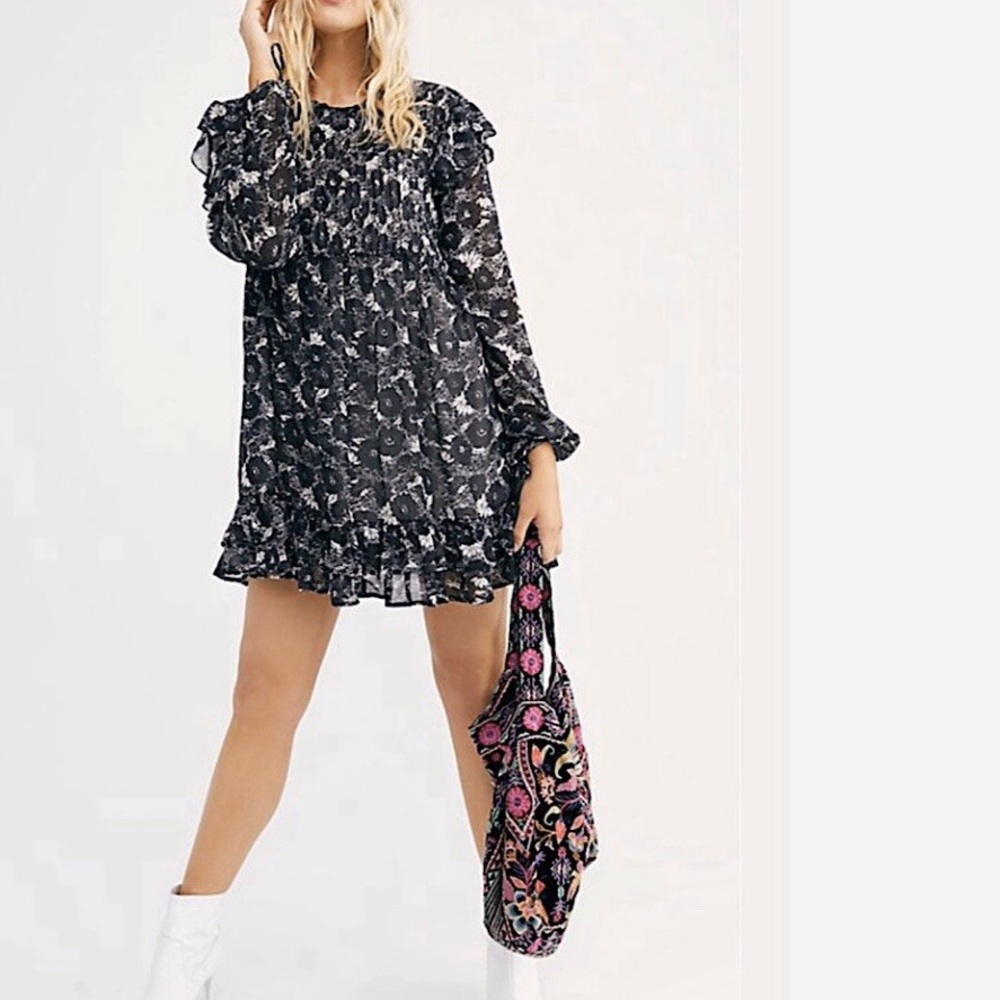 Free People Monochrome Patterned Fabric    NWT
